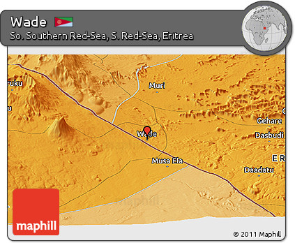 Political Panoramic Map of Wade