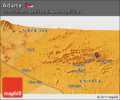 Political Panoramic Map of Adarte