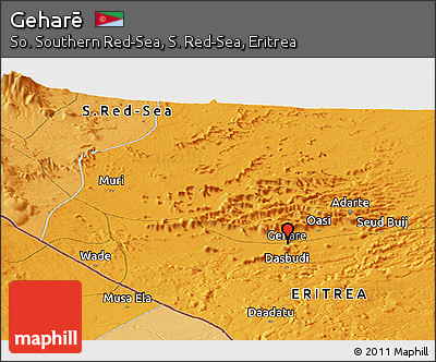 Political Panoramic Map of Geharē