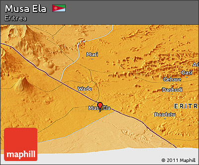 Political Panoramic Map of Musa Ela