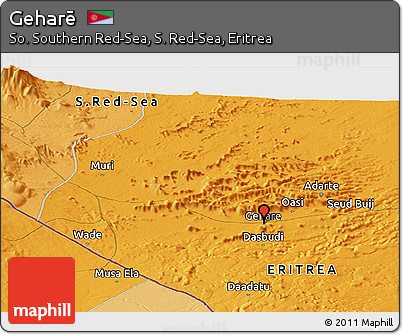 Political Panoramic Map of Geharē