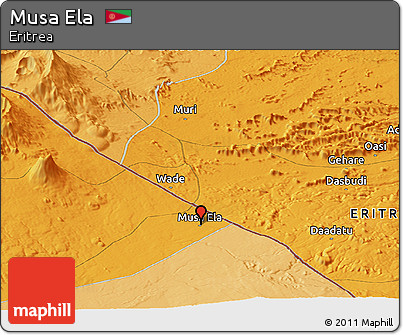 Political Panoramic Map of Musa Ela