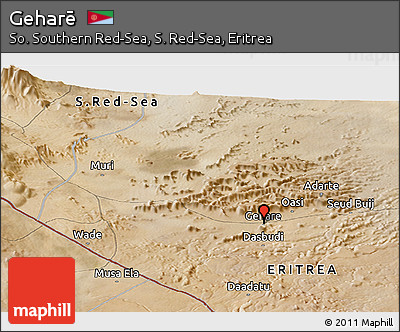 Satellite Panoramic Map of Geharē