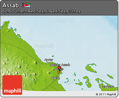 Physical 3D Map of Assab