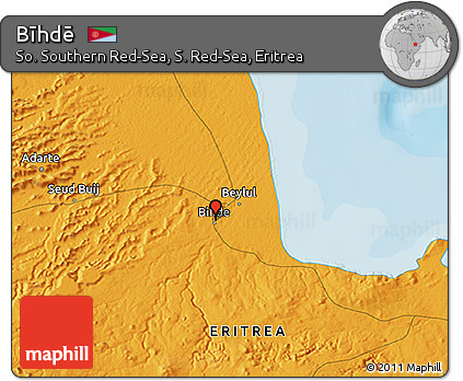 Political 3D Map of Bīhdē