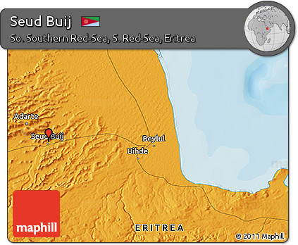Political 3D Map of Seud Buij