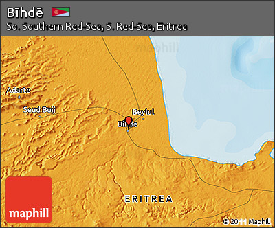 Political 3D Map of Bīhdē