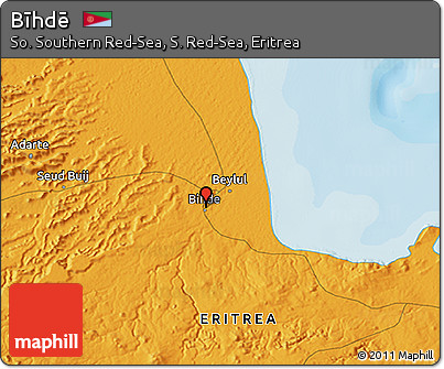 Political 3D Map of Bīhdē