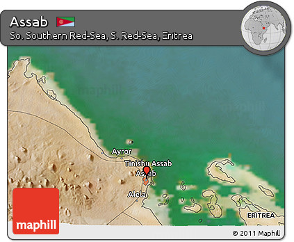 Satellite 3D Map of Assab