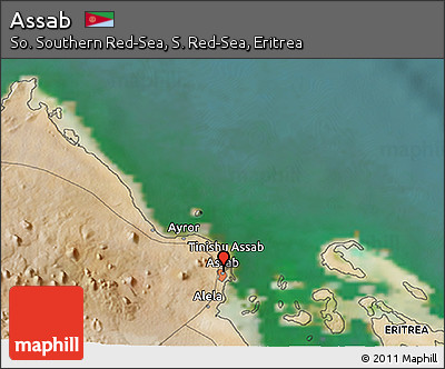 Satellite 3D Map of Assab