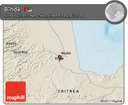 Shaded Relief 3D Map of Bīhdē