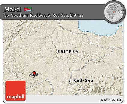 Shaded Relief 3D Map of Mai-ti