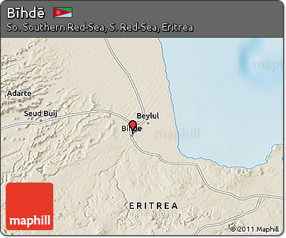 Shaded Relief 3D Map of Bīhdē