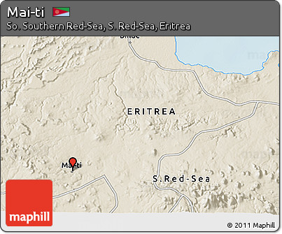 Shaded Relief 3D Map of Mai-ti