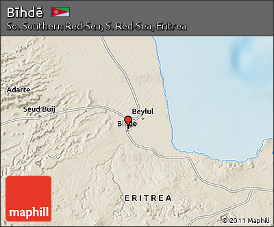 Shaded Relief 3D Map of Bīhdē