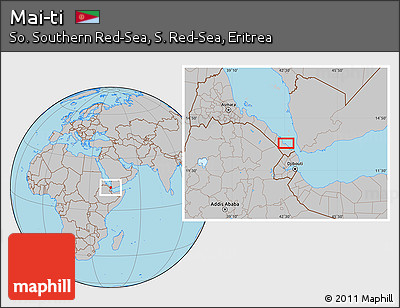 Gray Location Map of Mai-ti