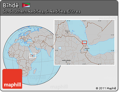 Gray Location Map of Bīhdē