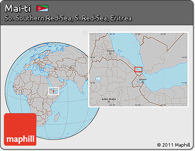 Gray Location Map of Mai-ti