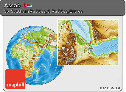 Physical Location Map of Assab