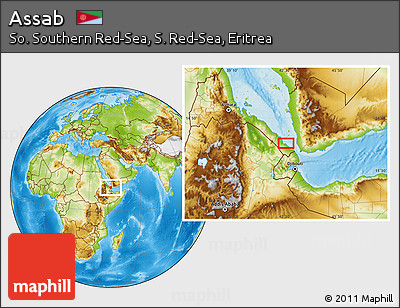 Physical Location Map of Assab