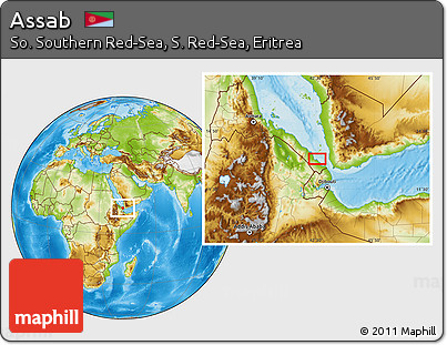Physical Location Map of Assab