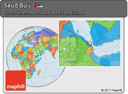 Political Location Map of Seud Buij