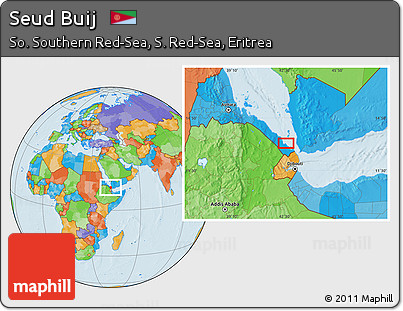 Political Location Map of Seud Buij