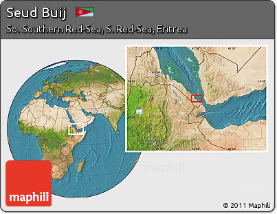 Satellite Location Map of Seud Buij