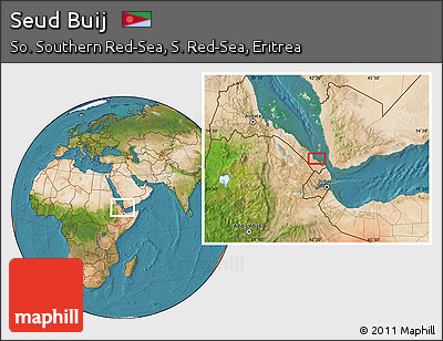 Satellite Location Map of Seud Buij