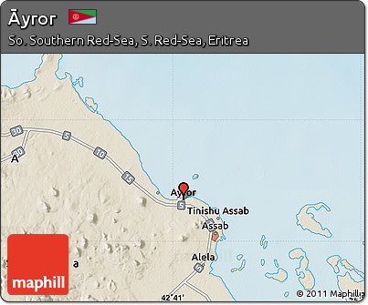 Shaded Relief Map of Āyror