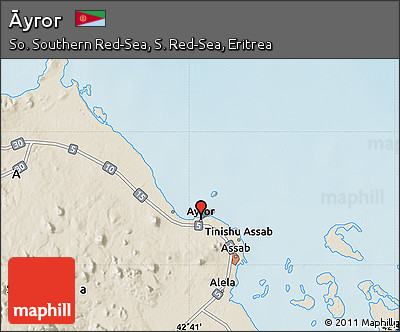 Shaded Relief Map of Āyror