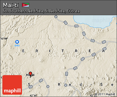 Shaded Relief Map of Mai-ti