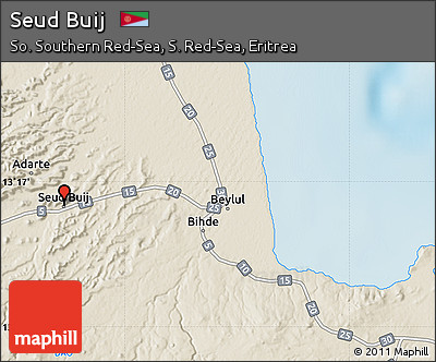 Shaded Relief Map of Seud Buij