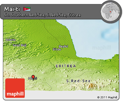 Physical Panoramic Map of Mai-ti