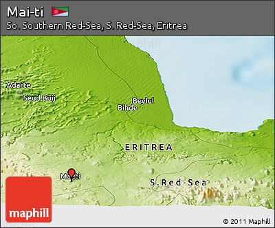 Physical Panoramic Map of Mai-ti