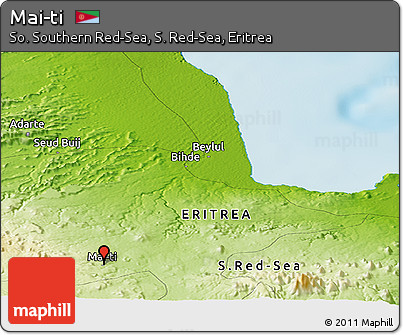 Physical Panoramic Map of Mai-ti