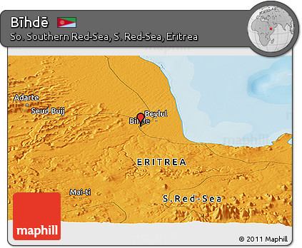 Political Panoramic Map of Bīhdē