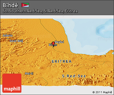 Political Panoramic Map of Bīhdē