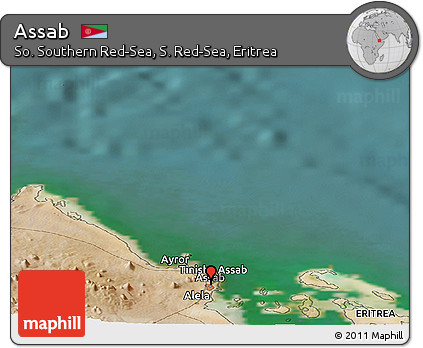 Satellite Panoramic Map of Assab