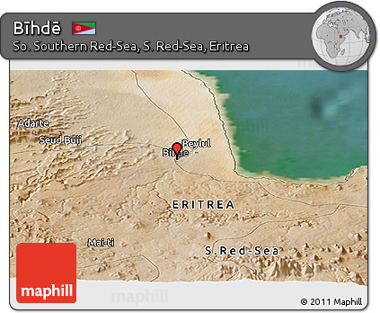 Satellite Panoramic Map of Bīhdē