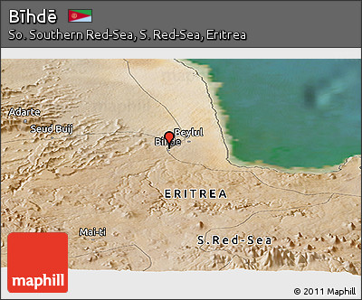 Satellite Panoramic Map of Bīhdē