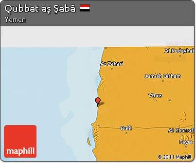 Political 3D Map of Qubbat Aş Şabā
