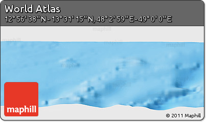 Physical Panoramic Map of the Area around 13° 13' 56" N, 48° 31' 29" E
