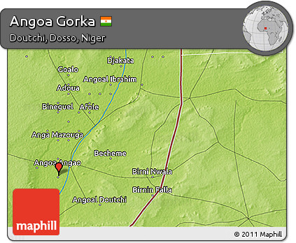 Physical 3D Map of Angoa Gorka