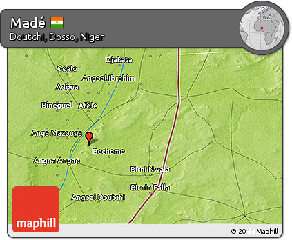 Physical 3D Map of Madé