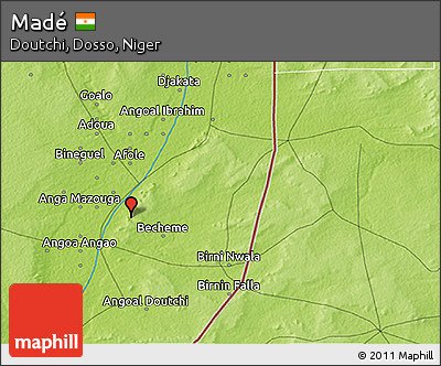Physical 3D Map of Madé