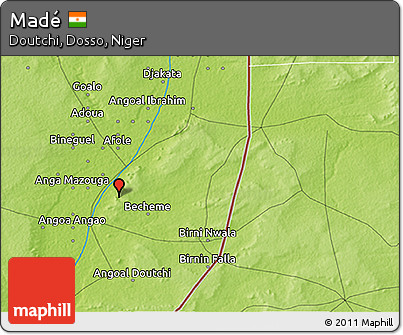 Physical 3D Map of Madé