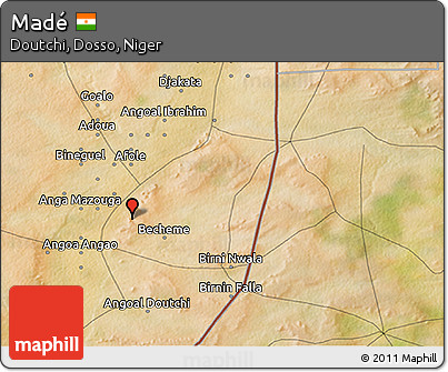 Satellite 3D Map of Madé