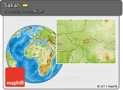 Physical Location Map of Sakari