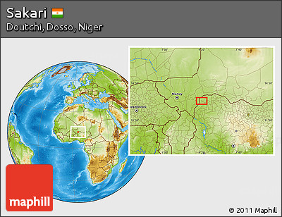 Physical Location Map of Sakari
